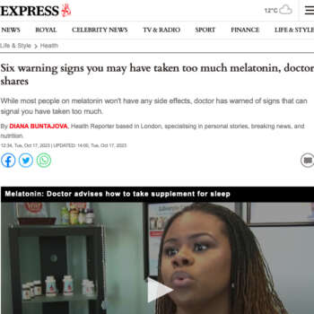 Six warning signs you may have taken too much melatonin, doctor shares. https://www.express.co.uk/life-style/health/1824720/too-much-melatonin-side-effects-sleep/amp